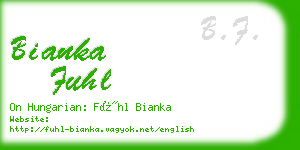 bianka fuhl business card